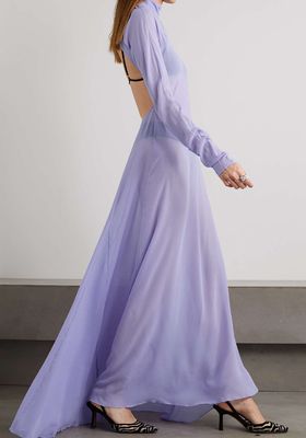 Elina Open Back Silk Chiffon Gown from Maximilian Davis