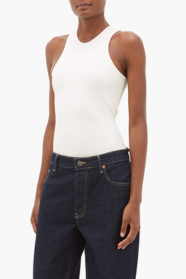 Racer-Back Stretch-Crepe Top from Raey