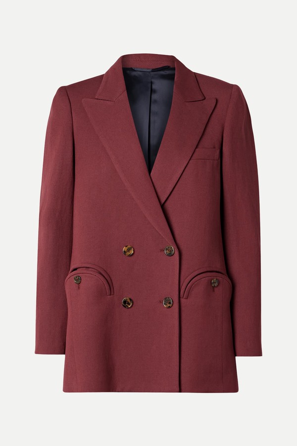 Everyday Double-Breasted Grain De Poudre Blazer from Blazé Milano