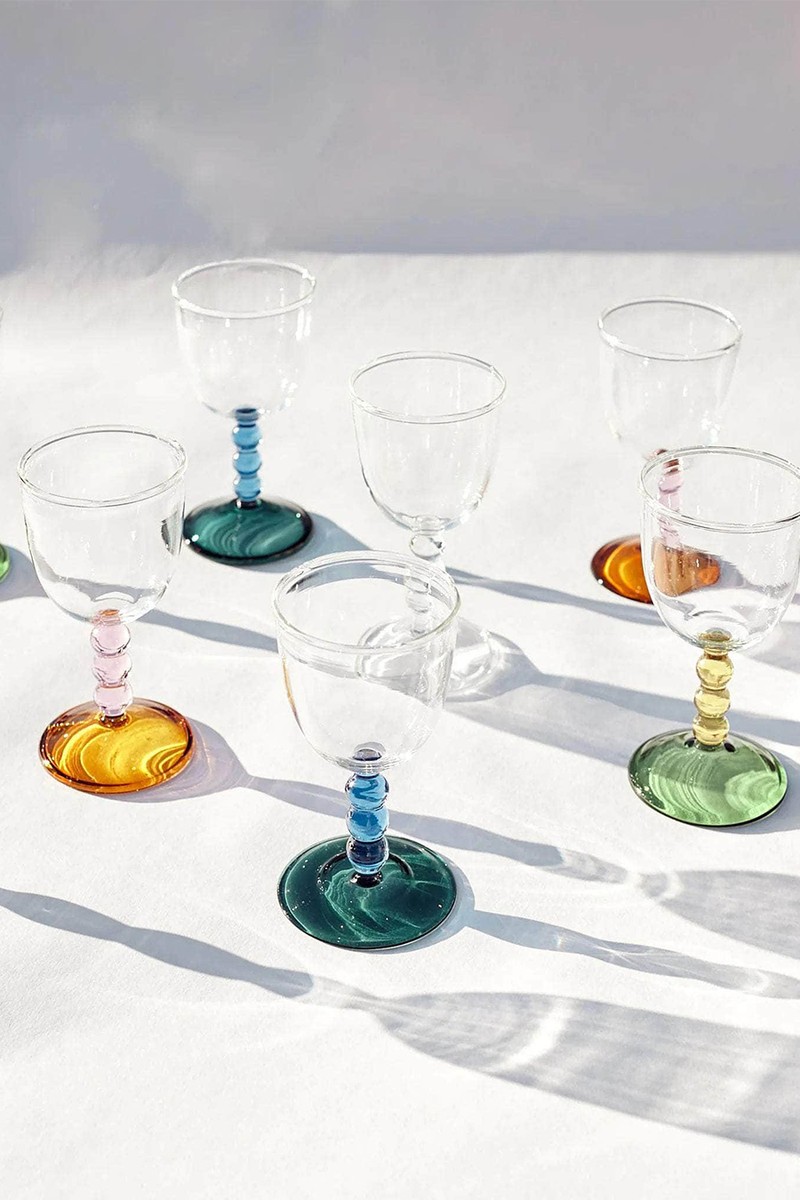 Hand Blown Circle Stem Wine Glass from Barton Croft