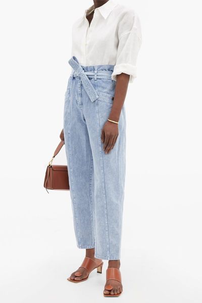 Idun High-Rise Paperbag-Waist Jeans from Sea