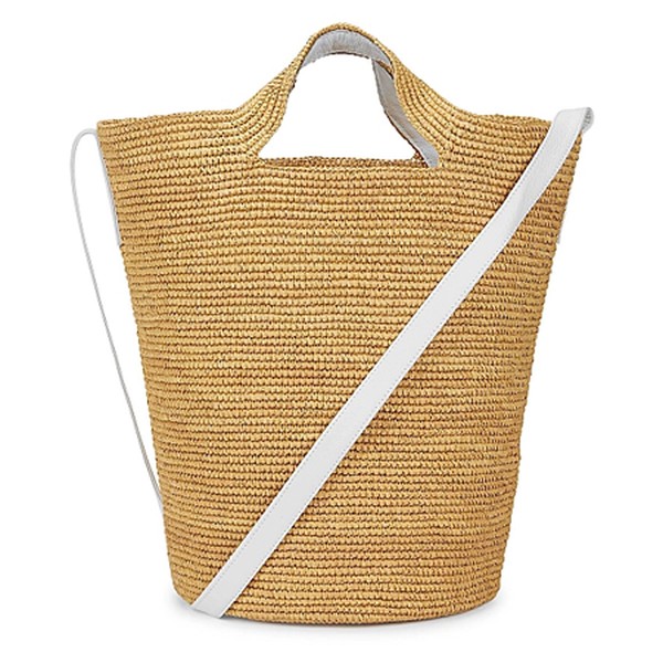 Tall Sand Straw Tote from Sensi Studio