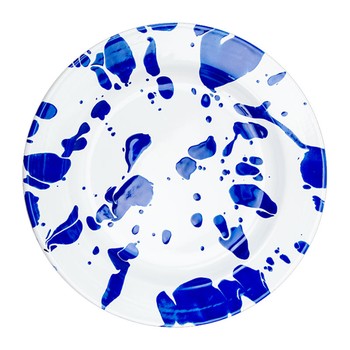 Blue & White Slip Enamelware Dinner Plate from Dyke & Dean