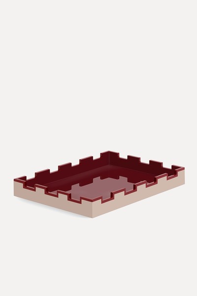 Castello Geometric-Edge Small Lacquer Tray from The Lacquer Company