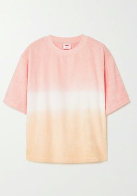 Terry Tie Ombré Cotton-Terry T-Shirt from Terry