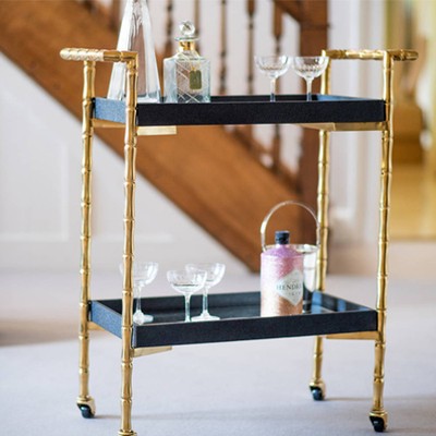 Luxe Gold Mirrored Drinks Trolly from The Best Room