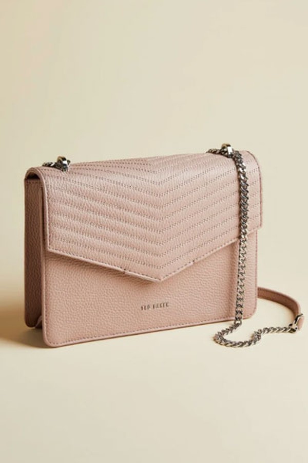Leather Quilted Envelope Cross Body Bag