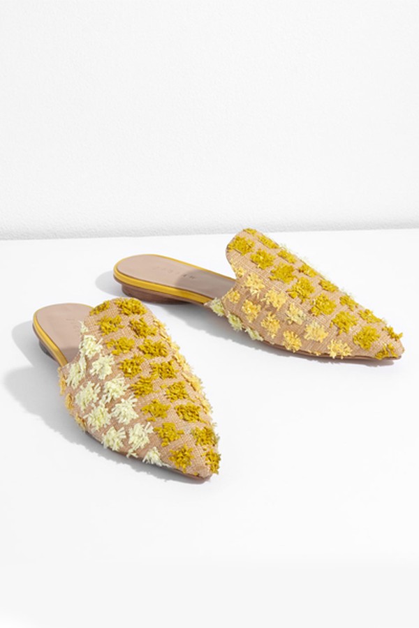Muhra Raffia Pom Slip-Ons from Jigsaw