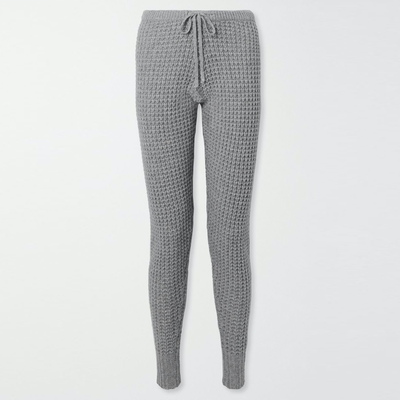 Oceanus Waffle-Knit Wool And Cashmere-Blend Track Pants from Madeleine Thompson 