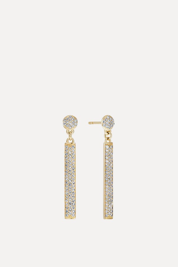 886 Pavé Drop Earrings - 18ct Yellow Gold