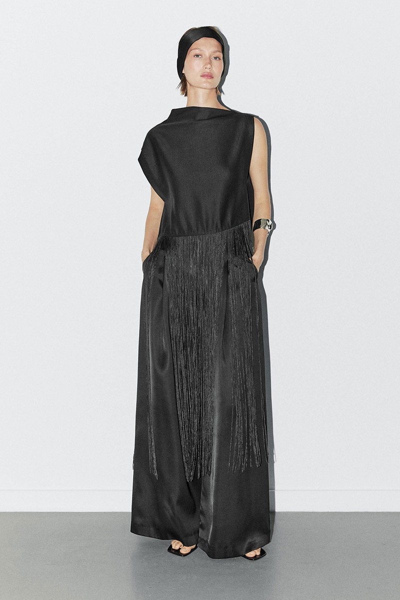 Long Top With Fringe Detail from Massimo Dutti