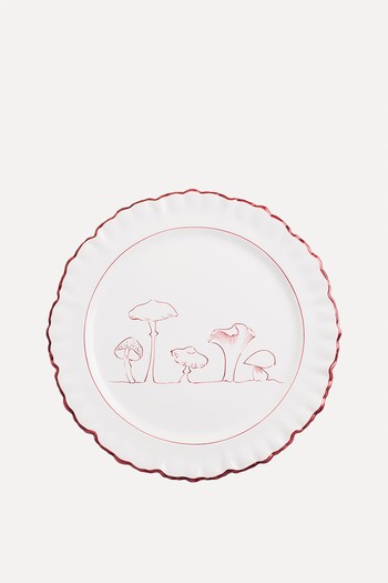 Mushroom Dance Plate Claret from Daylesford Organic