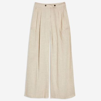 Linen Mix Wide Trousers