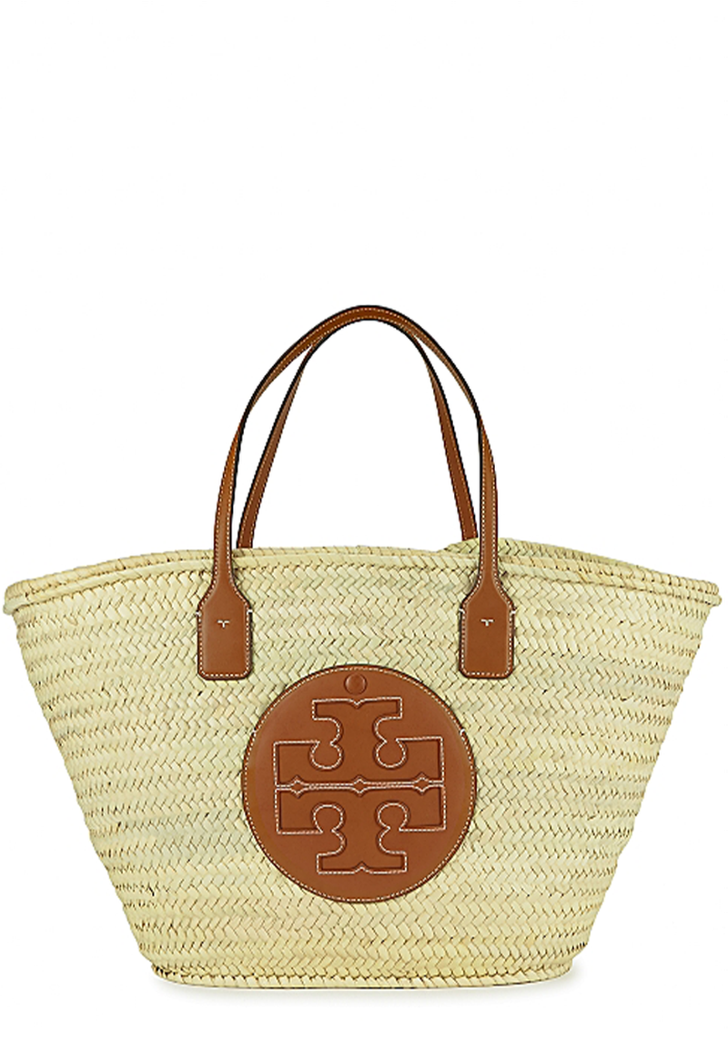 Ella Woven Straw Basket Bag from Tory Burch