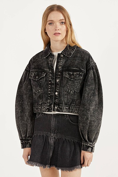 Cropped Denim Jacket from Bershka