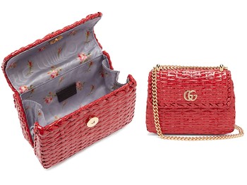 Cestino Woven-Wicker Cross-Body Bag from Gucci