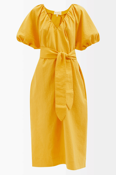 Alora Belted Organic-Cotton Midi Dress from Mara Hoffmann