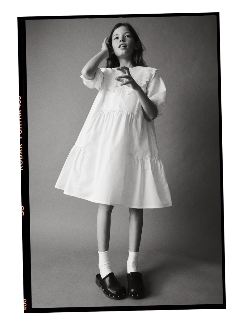 Embroidered Poplin Dress from Zara