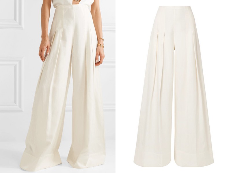 Arcello Pleated Canvas Wide-Leg Pants from Jacquemus