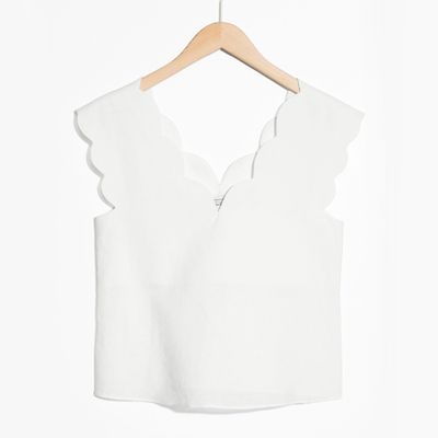 Linen Scalloped Tank Top from & Other Stories