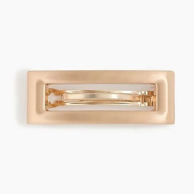 Rectangle Barrette In Brushed Metal from J.Crew