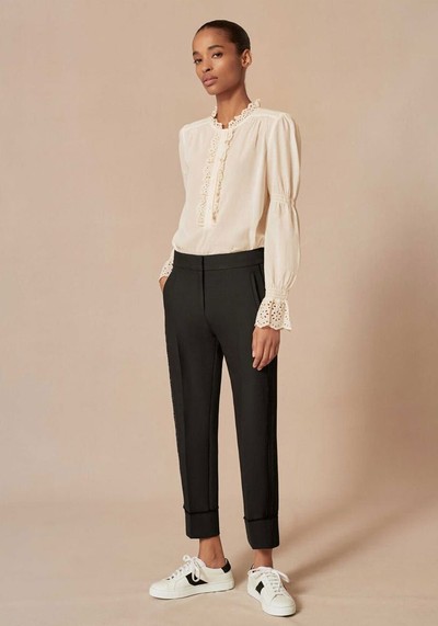 Raw Edge Slim Crop Trouser from Me + Em