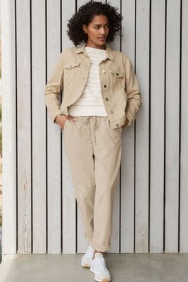 Organic-Cotton-Cord Tapered-Leg Trousers from The White Company