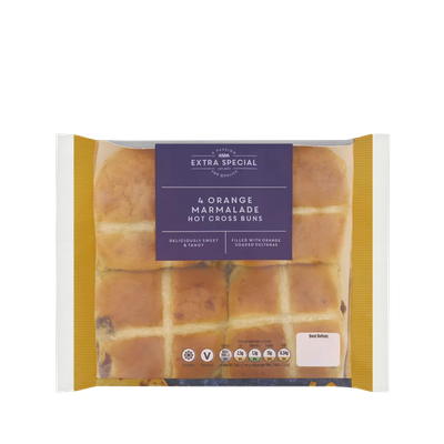 Orange Marmalade Hot Cross Buns from Asda