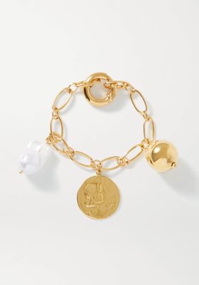 Gold Tone Pearl Bracelet from Timeless Pearly