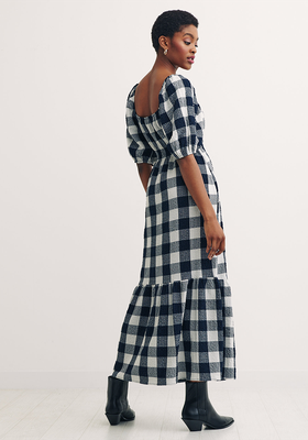Checked Square Neck Midaxi Smock Dress from Nobody's Child