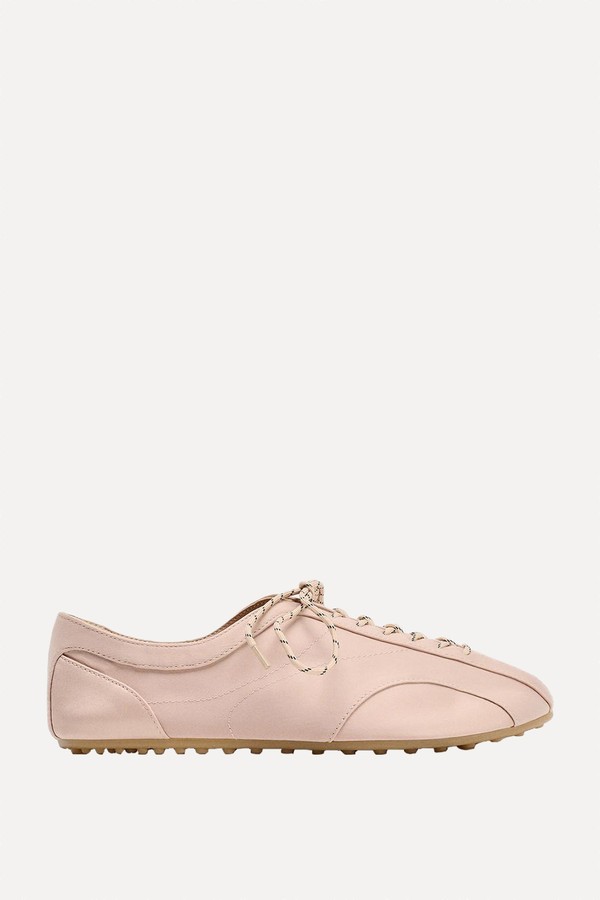 Lace-Up Sporty Ballet Flats from Zara