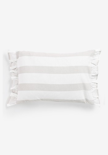 Stripe Ruffle Cushion