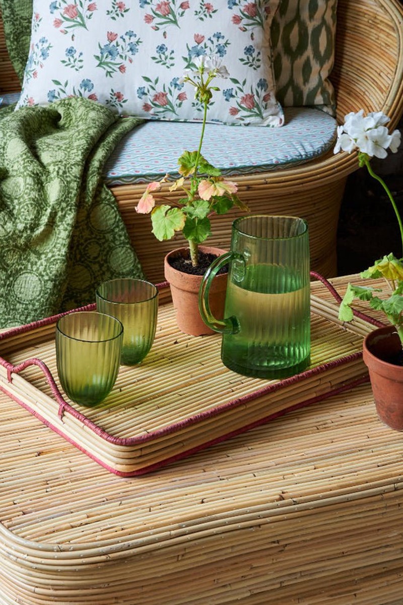 Handwoven Rattan Tray from Birdie Fortescue