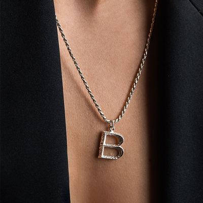Signature Letter B on Rope Chain from Blue Billie