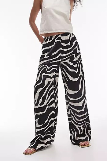 Satin Straight Leg Mono Trousers from Topshop