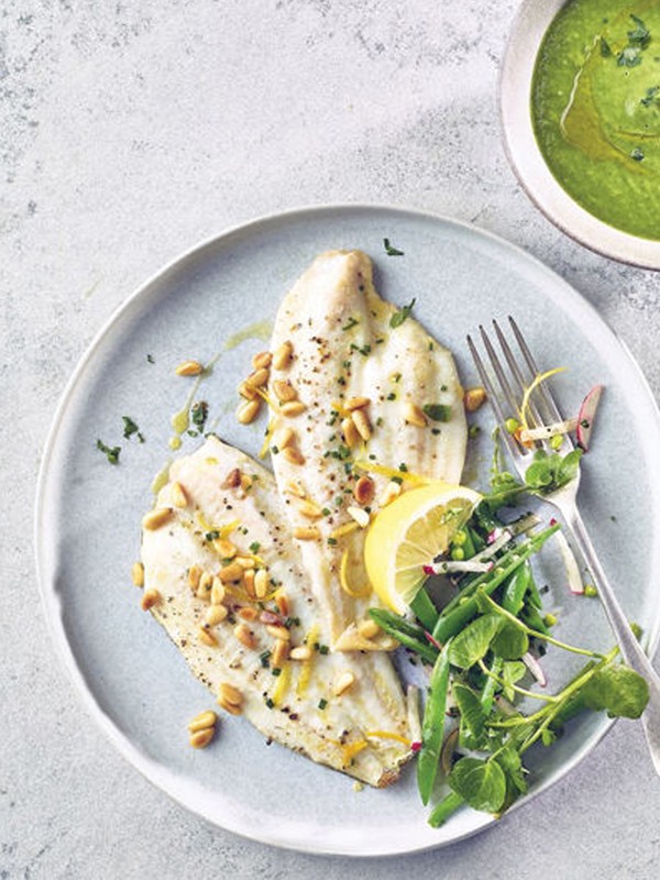 Grilled Lemon Sole With Superfood Green Gazpacho
