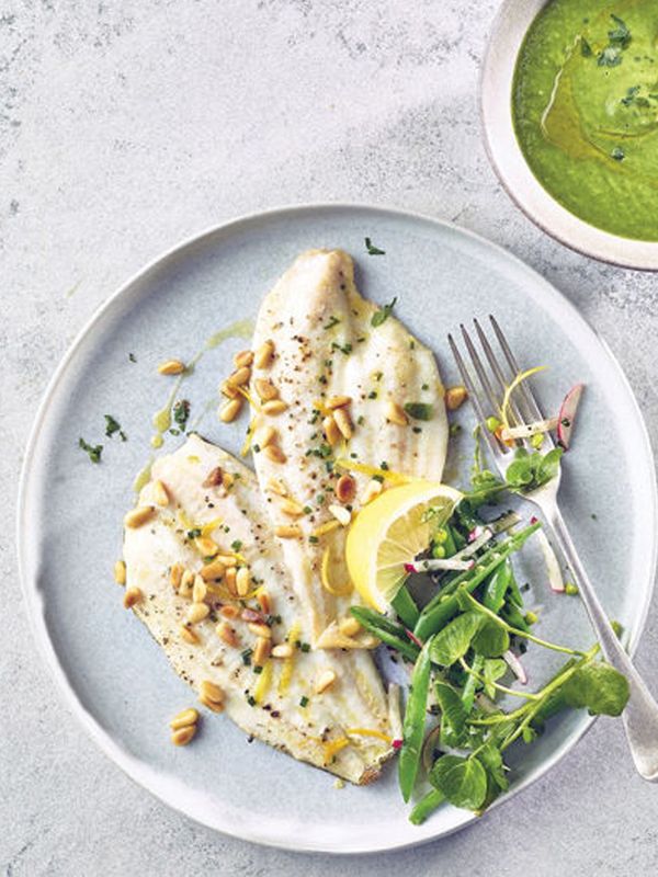 Grilled Lemon Sole With Superfood Green Gazpacho