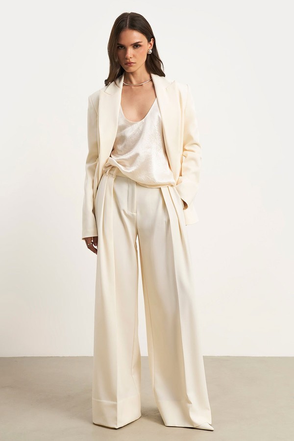 Pleated Ultra Wide Leg Trousers from Because Of Alice