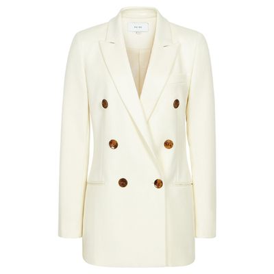 Double Breasted Blazer White from Reiss