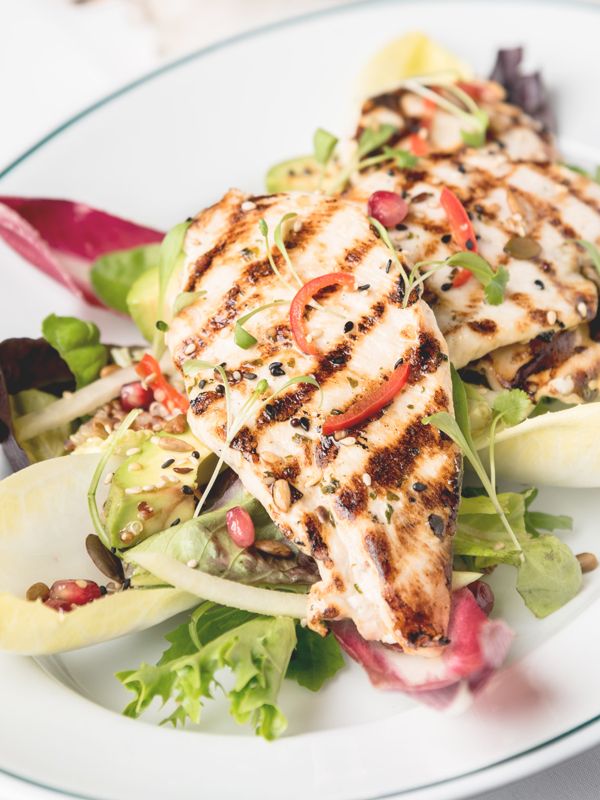 Grilled Chicken Salad With Ginger & Lime Dressing