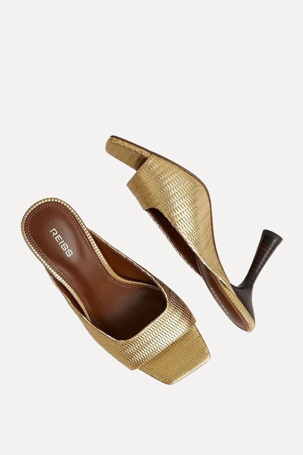 Justine Leather Heeled Mules