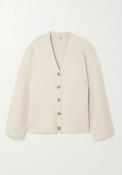Ribbed Wool-Blend Cardigan from Totême