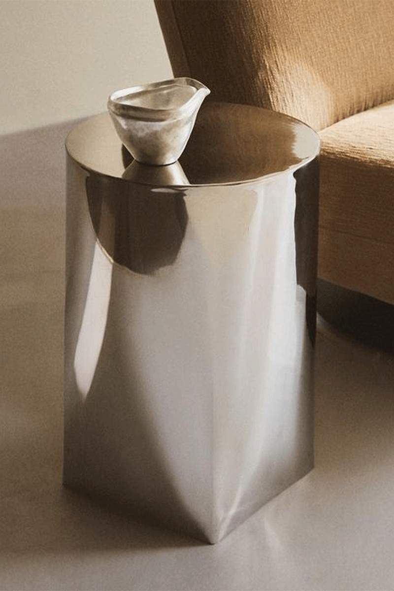 Stainless Steel Side Table from  Zara Home
