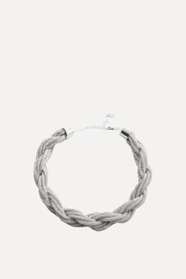 Rhinestone Intertwined Necklace from Mango