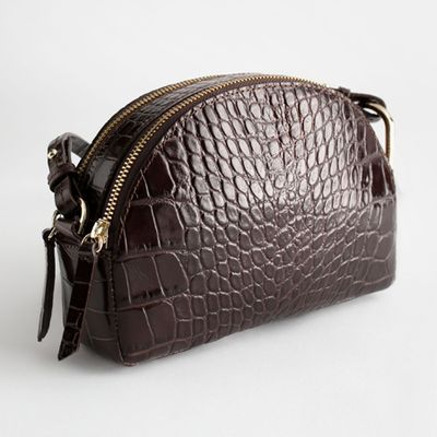 Half Moon Croc Embossed Crossbody Bag from & Other Stories