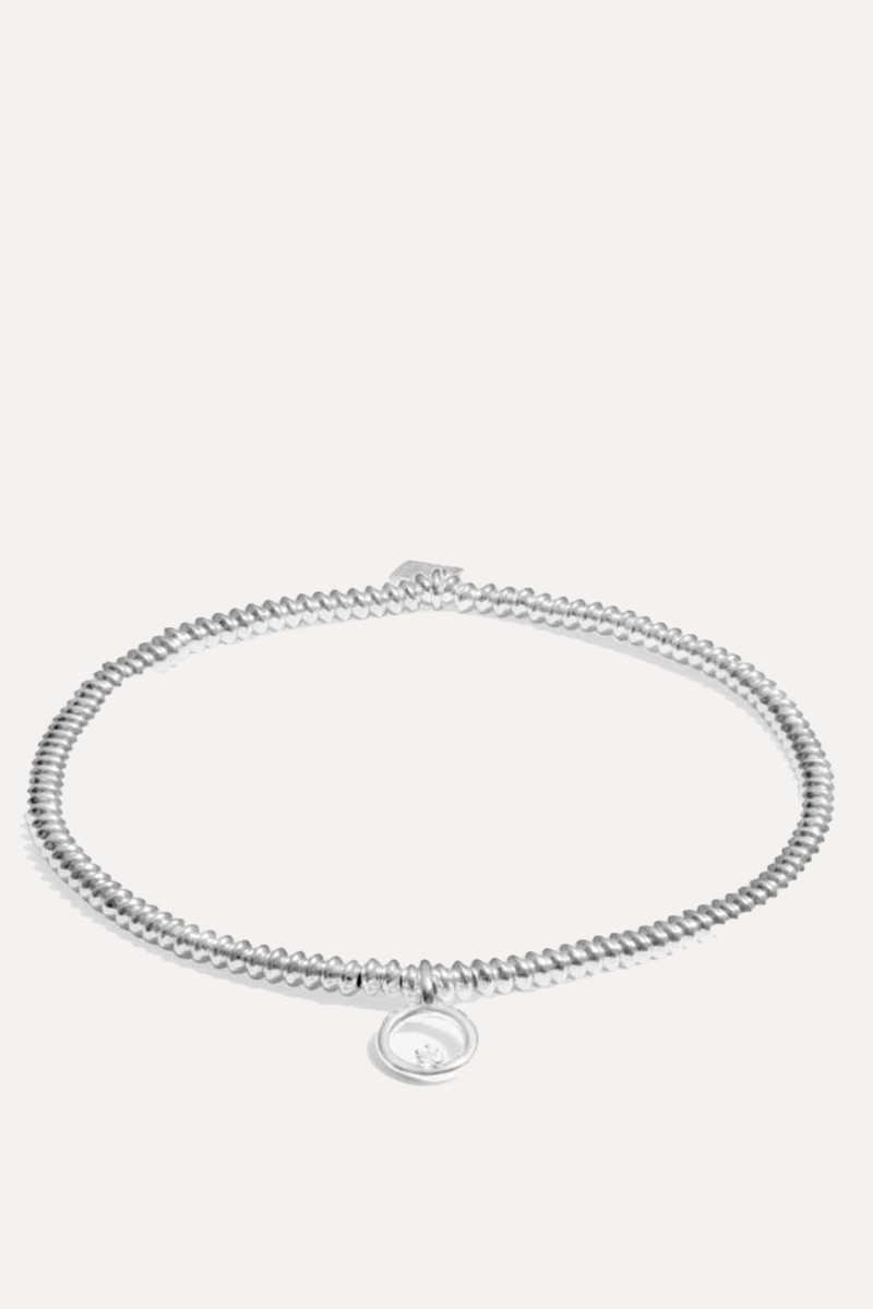 Laboratory Grown Diamond A Little 'Christmas Wishes' Bracelet In Silver Plating 