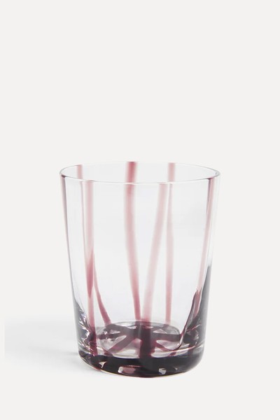 Swirl Stripe Glass Tumbler