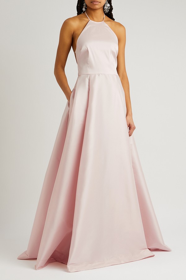 Delilah Halterneck Taffeta Gown from Bernadette