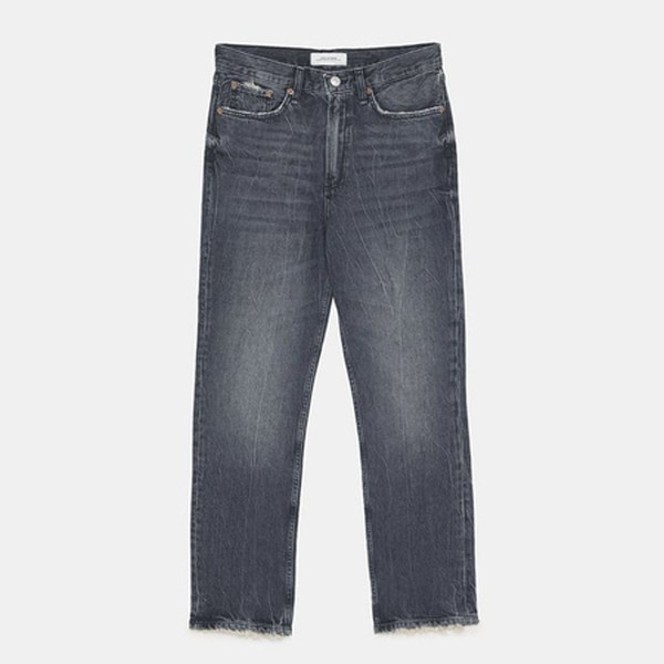 Premium High Waist Cigarette Jeans from Zara