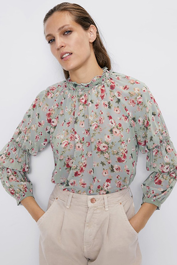 Floral Print Blouse from Zara
